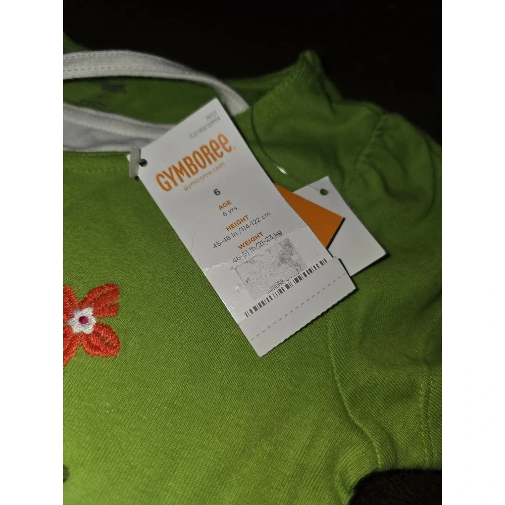 Gymboree‎ wild for zebra parrot top size 6 nwt